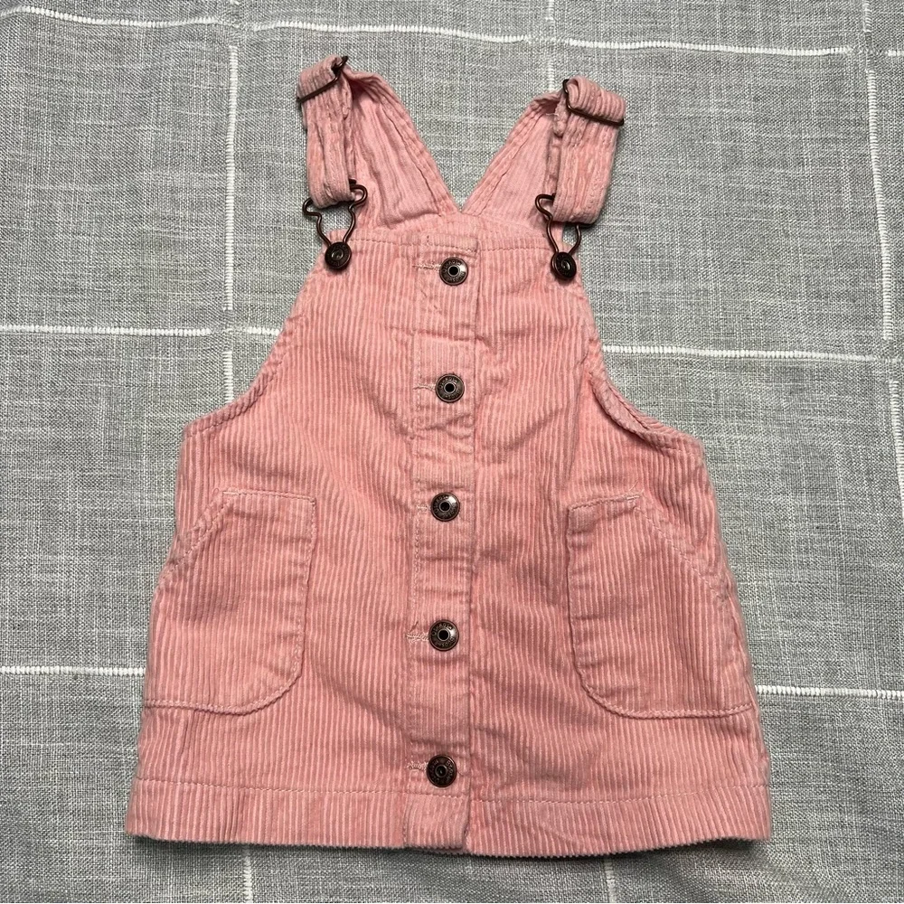 OshKosh B'Gosh 12 Months Pink Corduroy Overalls Dress Cotton‎